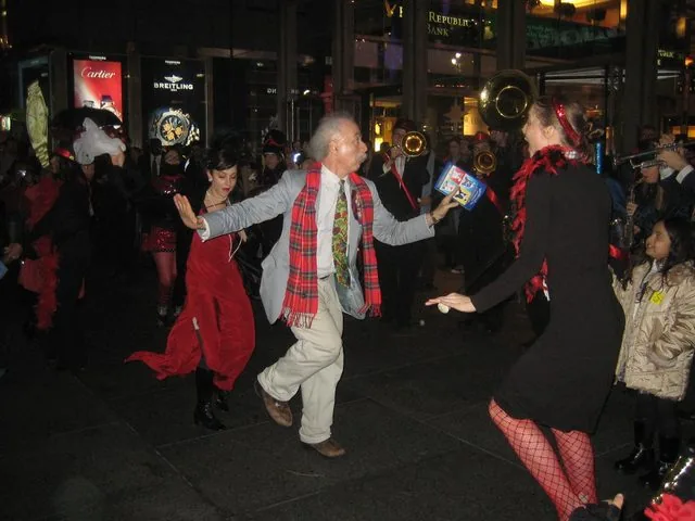 i think this guy walked out of the crowd to dance