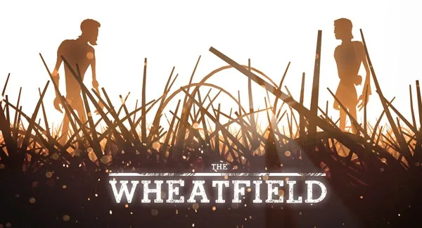 The Wheatfield poster: two silhouetted Civil War soldiers face each other across backlit stalks of wheat